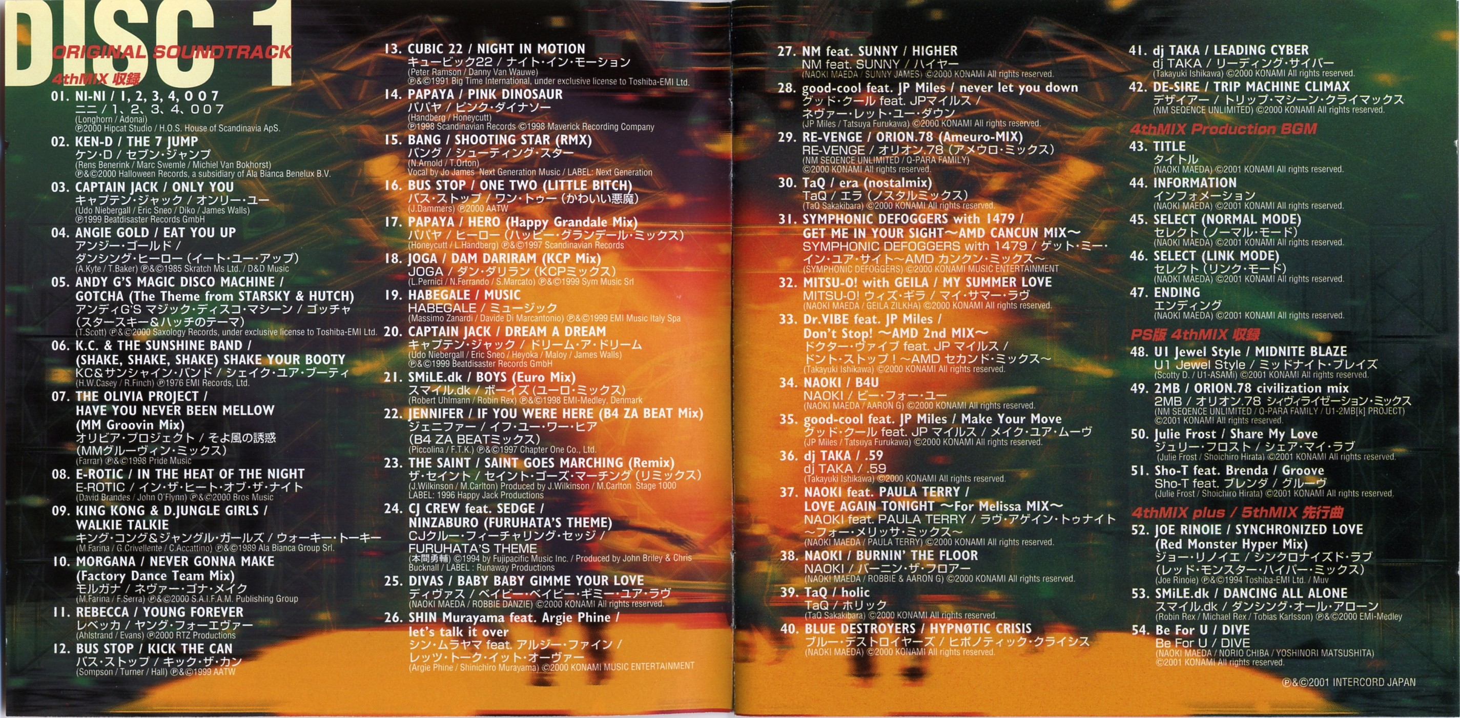 Dance Dance Revolution 4thMIX ORIGINAL SOUNDTRACK (2001) MP3